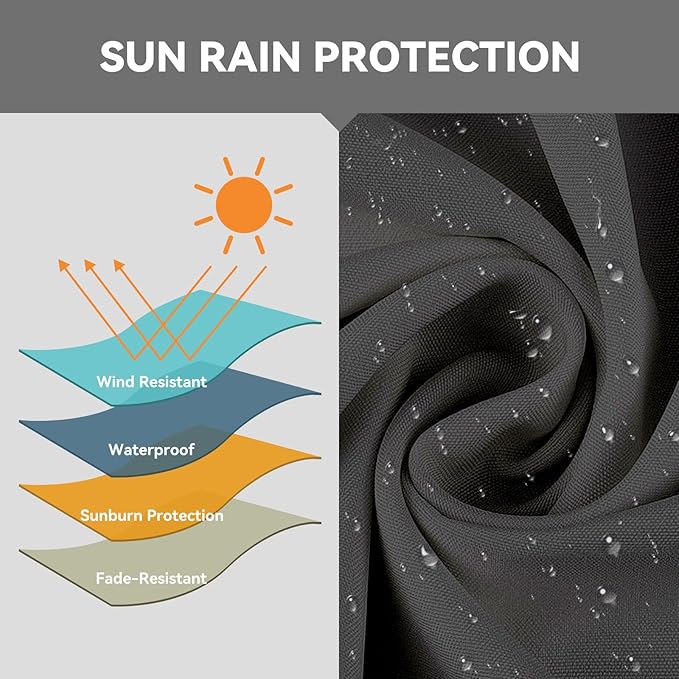 15×15ft Outdoor Patio Umbrella, Double Sided Market Rectangle Umbrella with Crank Handle, Large Sun Shade for Outside Deck, Backyard, Garden