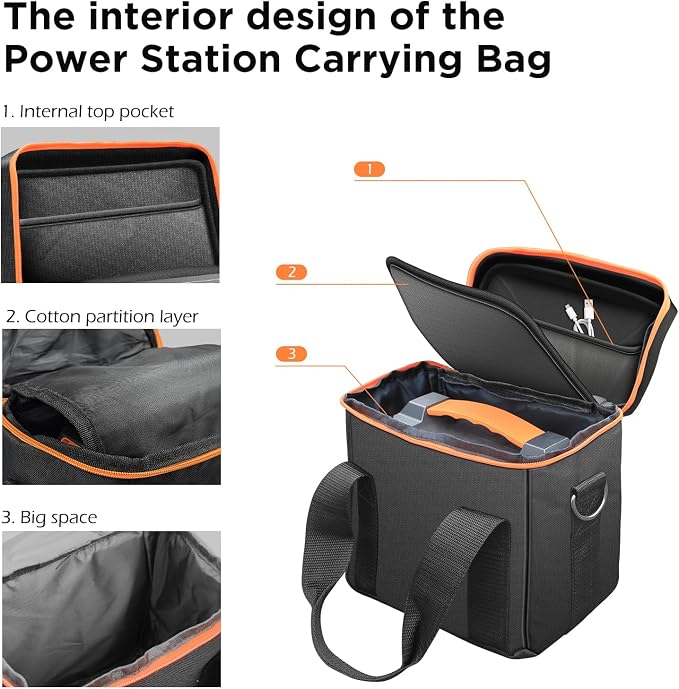 ZeroKor 300W Portable Power Bank Generator With Carrying Case,Power Station 110V Power Pack with AC Outlet,External Lithium Battery Pack with DC QC3.0 USB for Outdoor Camping Home Use Van Life