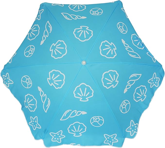 AMMSUN 5ft Seaside Beach Umbrella for Sand and Water Table - Kids Durable Umbrellas for children Beach Camping Garden Outdoor Play Shade