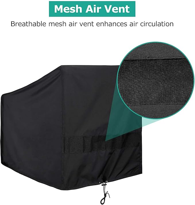 SunPatio 2 Pack Outdoor Chair Covers, Patio Furniture Covers Waterproof & FadeStop, Fits Adirondack, Swivel Rocking High Back Chairs, 34"W x 37"D x 36"H, Black