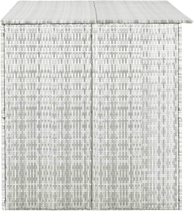 Patio Storage Box,Outdoor Toy Box,Outdoor Storage,Outdoor Cushion Storage, for Patio Furniture Cushion Storage Light Gray 59.1"x39.4"x39.4" Poly Rattan