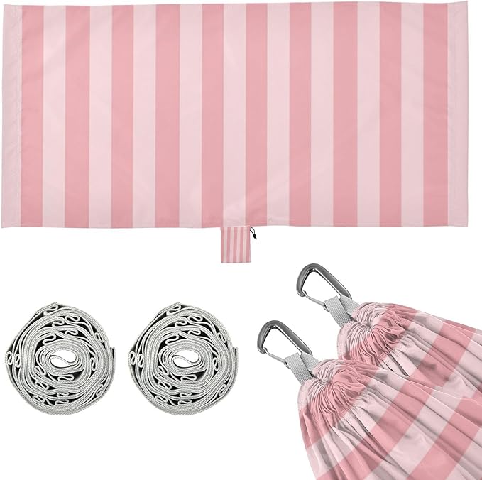 Pink Vertical Stripes 330lb Capacity Camping Hammocks Indoor Hammock for Camping Travel Accessories soporte para hamacas para adultos