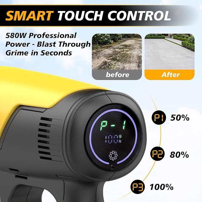 Cordless Portable Cleaning Tool – Compatible with DEWALT 20V Battery (Battery & Charger Not Included), Lightweight with 6-in-1 Nozzle & 16.4FT Hose, for Car, Driveway, Garden, Patio & Fence