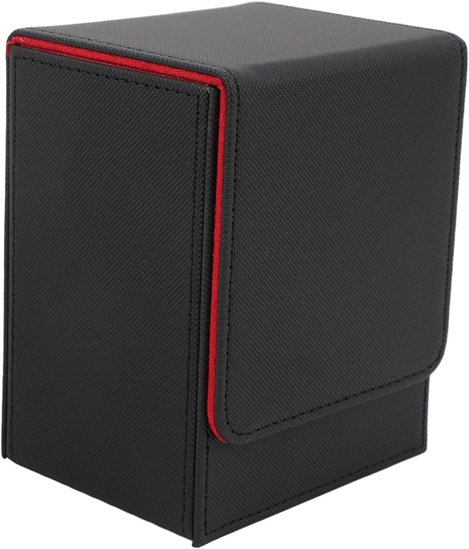 Drfeify PU Leather Card Deck Box, Magnetic Closure Tarot Card Storage Box with Soft Felt Lining for Over 100 Cards, Portable and Elegant (#2)