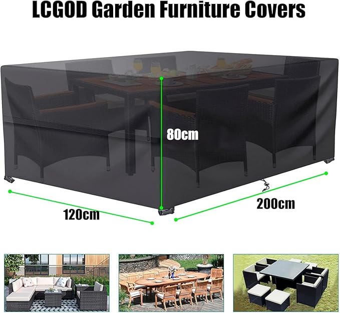 Patio Furniture Cover ,Waterproof Outdoor Sectional Couch Set Covers ,General Purpose, Outside Table and Chair Covers,Rectangular Heavy Duty Weatherproof 78"Lx62"Wx32"H