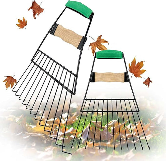 Altdorff Steel Leaf Scoops, Hand Rakes for Picking Up Leaves, Sturdy Garden Large Leaf Grabber Leaf Rake for Picking up Leaves, Collect Garbage and More