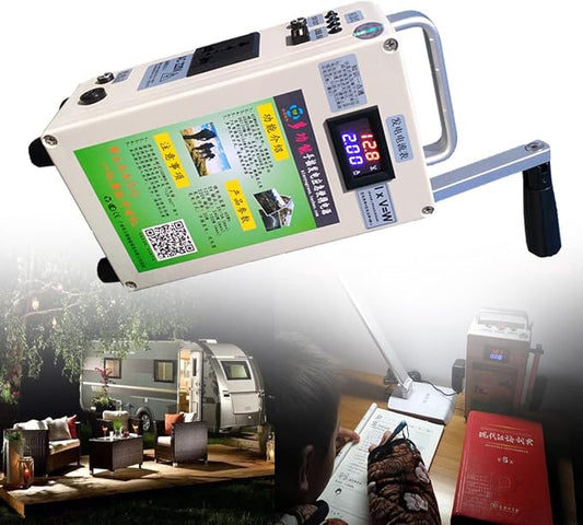 150W High Power Hand Crank Generator Portable Emergency Power AC110V /220V DC12V USB 5V Charger Generator for Outdoor Camping Survival Activities,150W-220V