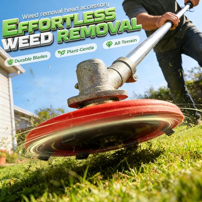 Universal Weeding Disk, Upgraded Dual-Use Weeder Plate for Weed Trimmer, Multifunctional Brush Cutter Blade for Lawn Mower Head, Grass Cutting Weed Blade (1PCS)