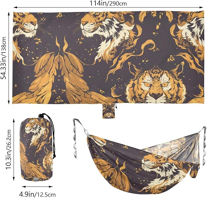 Glided Beasts Camping Hammock Fabric for Outside Patio Garden