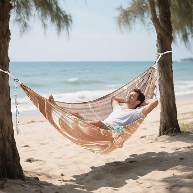 Rose Gold Texture 330lb Capacity Hammocks with Hanging Ropree Hammock for Outside Beach Patio Garden Base para poner hamaca