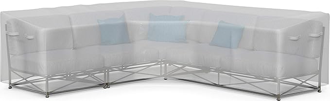 Simple Houseware Patio V-Shaped Sectional Sofa Cover Waterproof, 600D Heavy Duty, 100 Inch Wide