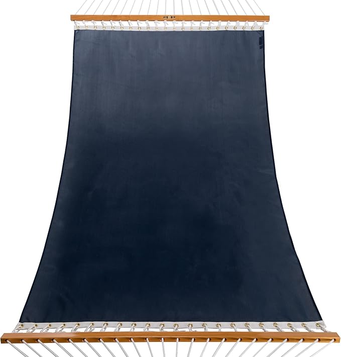 Original Pawleys Island Large Way Navy Sunbrella Quick Dry Hammock with Free Extension Chains & Tree Hooks, Handcrafted in The USA, 400 LB Weight Capacity, 13 ft. x 55 in.