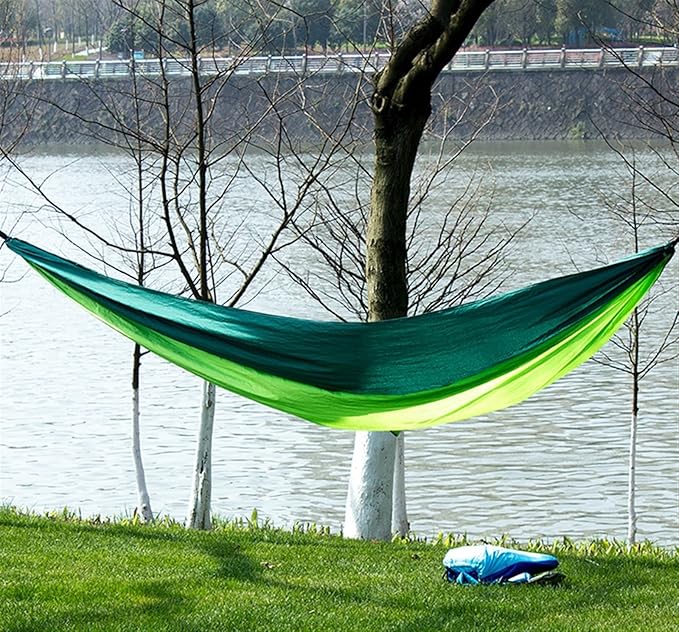 Hangmat Camping Parachute Hammock for Outdoor Hiking Travel Backpacking 210D Nylon Taffeta Hammock Swing Buiten Hammock(G,300x200 cm)