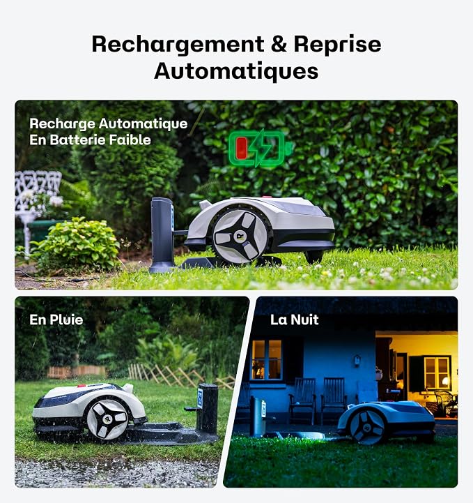 Raccoon 2 SE Robot Lawn Mower, Wire-Free Robotic Lawn Mower Without RTK for Max. 0.15 Acre Lawn Area, 1.18"–3.15” Cutting Height, with AI Obstacle Avoidance, 5Ah Fast-Charging Battery for Small Lawns