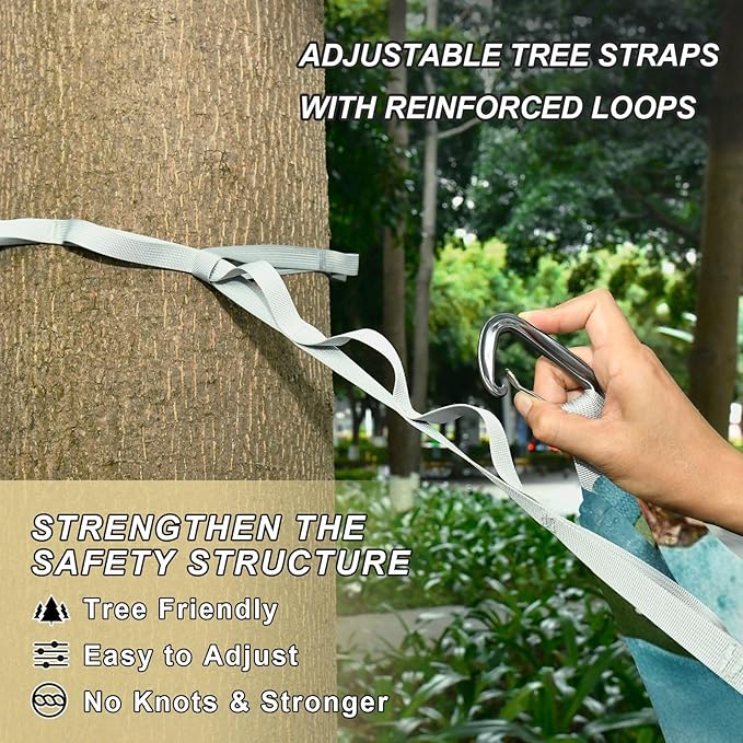 Red Cherry 330lb Capacity Hammocks with Tree Straps Hanging Hammock for Outside Patio Garden hamacas para adultos