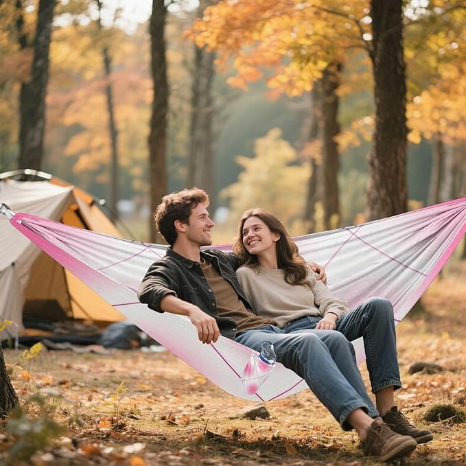 Magenta Checkered Dot Rhombus Plaid 330lb Capacity Hammocks Hanging Hammock for Camping Travel Accessories hamaca para acampar