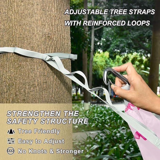 Hammocks for Outside Bow Camping Hammock Portable Hammocks with Tree Straps and Carry Bag Camping Accessories for Hiking Beach Outdoor