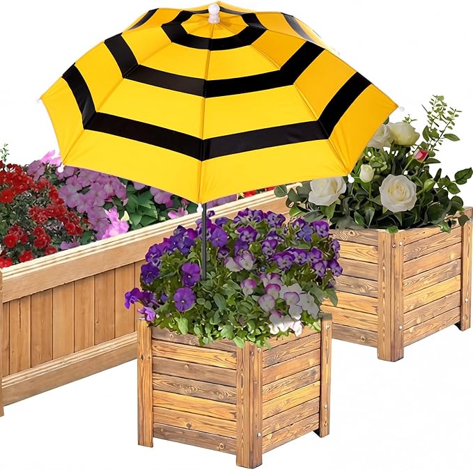 Plant Umbrellas for Outdoor Plants, Large Garden Plant Umbrella Shade Upgraded Adjustable Angle Height for Potted Plants Garden Beds