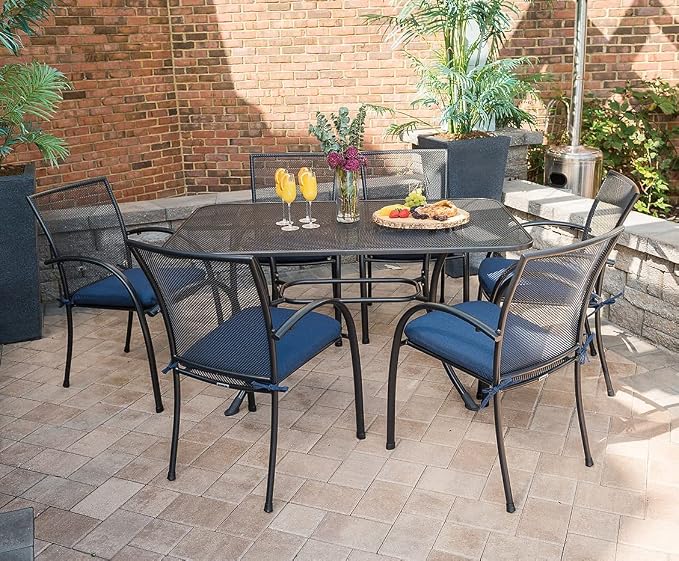 KETTLER Pilano 7-Piece Wrought Iron Mesh Dining Set