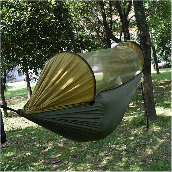 Hammock. Outdoor Mosquito Net Hammock Detachable Outdoor Anti-Mosquito Camping Hammock .Hammocks for Outside(Army Green Pintuo260)