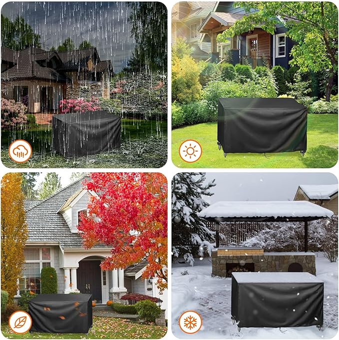 Outdoor Prep Table Cover, 56 inch Waterproof Patio Serve Prep Storage Cart Cover, Outdoor Rectangle Furniture Cover - 56 X 26 X 36 Inch