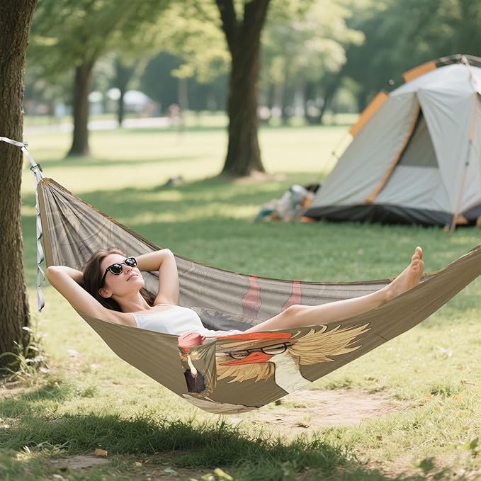 Ostrich Vintage Retro 330lb Capacity Outdoor Hammock with Portabl Carry Bag Fabric Hammock for Outside Beach Patio Garden hamacas para Patio