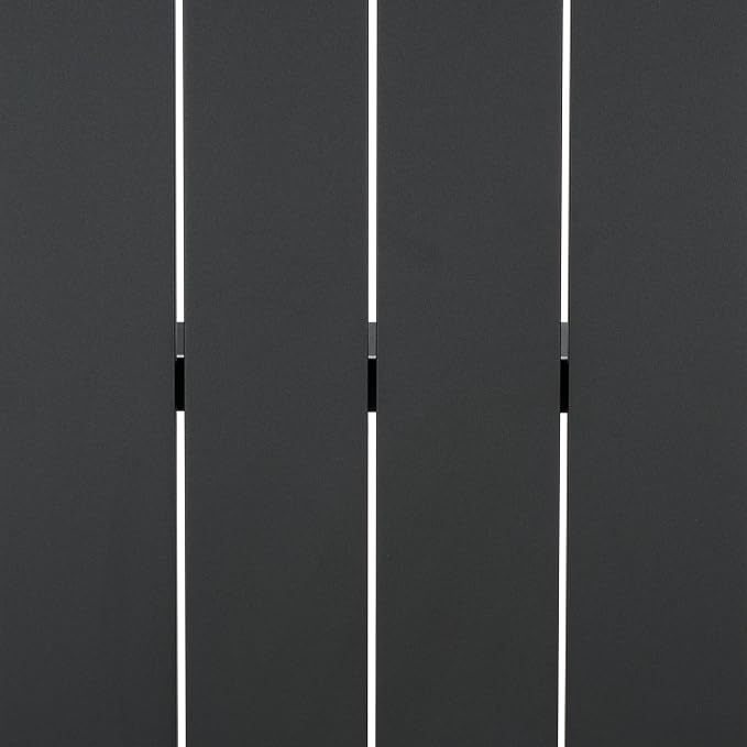SAFAVIEH Outdoor Collection Core Black Slatted Top Dining Table
