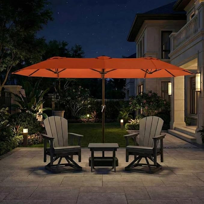 15FT Large Patio Umbrella with Base Included