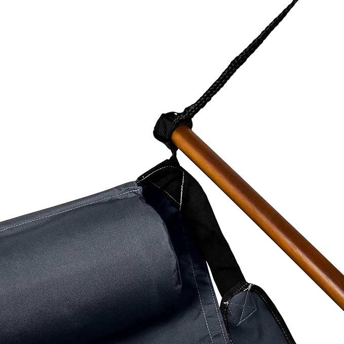 Hammaka Hanging Hammock Air Chair, Wooden Dowels, Black