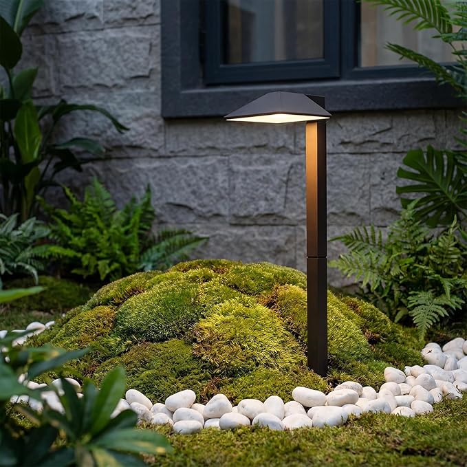 GOLDEN STAR Low Voltage Pathway Lights 1.2W Replaceable G4 LED 8PK Outdoor Landscape Lighting 40 Lumen Warm White Waterproof Garden Lights for Walkway Yard, Lawn Driveway with Easy Install Connectors