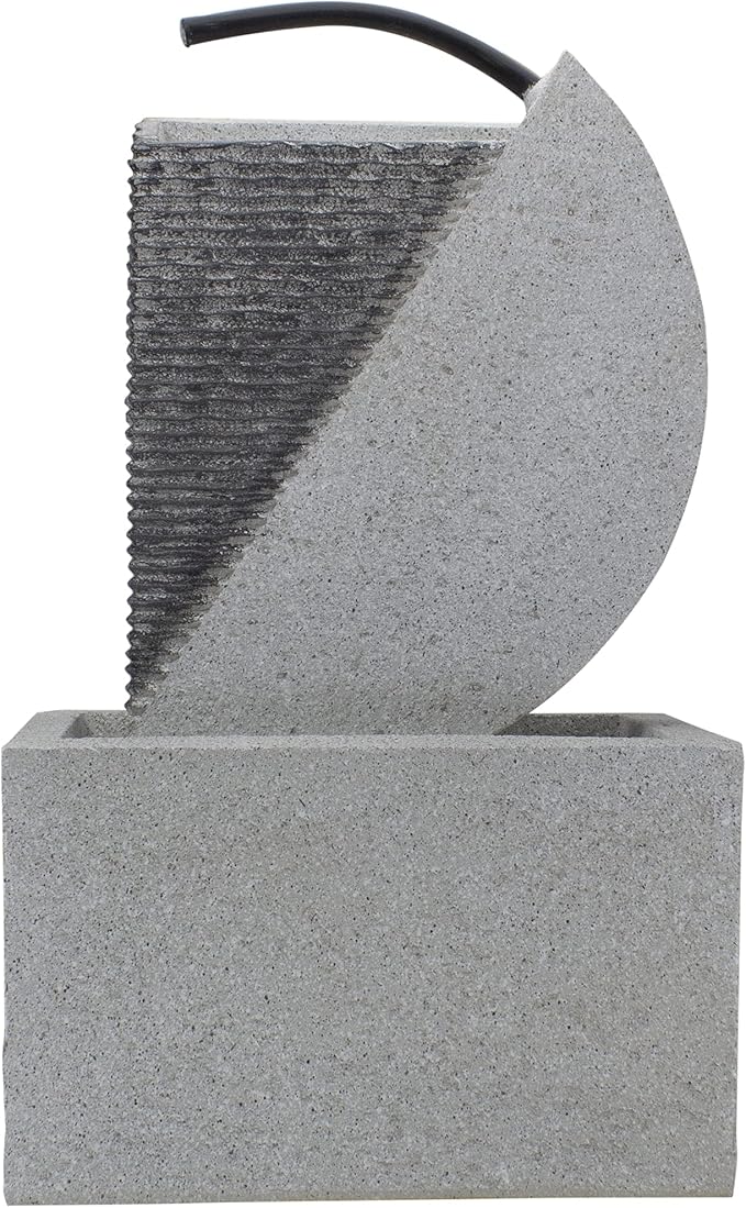 Modern Style Rainfall Outdoor Water Fountain - 20" - Gray