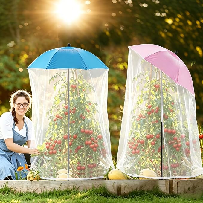 Plant Umbrellas for Outdoor Plants, Adjustable Plant Umbrellas for Potted Plants and Garden Beds, Provide Shade to ‌Defend Plants From Blazing Sun and Rain, Courtyard Balcony Plants Shade