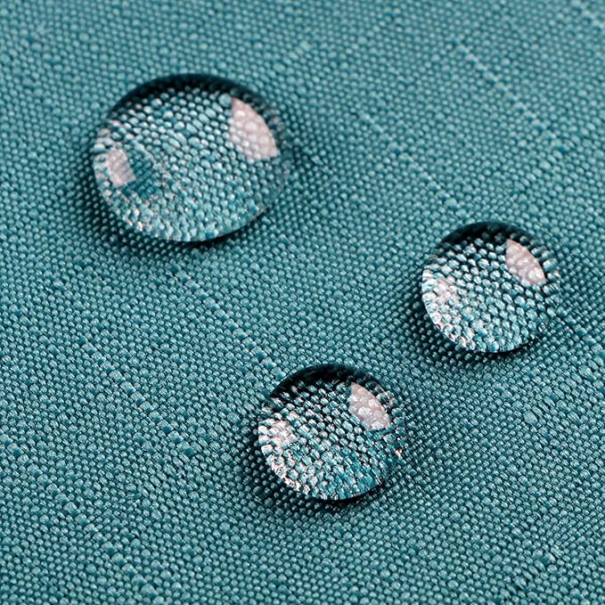 Outdoor Tablecloth Wrinkle-Free Stain Resistant Waterproof Polyester Fabric Table Cover with Zipper Umbrella Hole for Picnic/Party/Dinner/Patio Garden(60×60inch Square,Zippered,Teal)