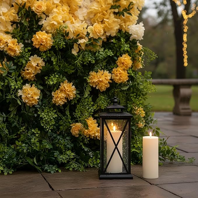 ANGELLOONG Large Flameless Candles Outdoor with Timer, Waterproof 8"x3" Pillar Candles Battery Operated, 2 Pack Flickering LED Candles for Patio Decor, Lanterns Backyard