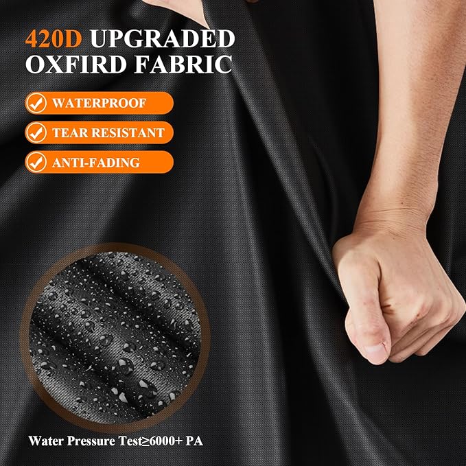 Egg Chair Cover Waterproof, 60x45 Inch Windproof Single Seat Wicker Swing Hanging Egg Chair Cover,420D Heavy Duty &Weather Resistant, Anti-UV, Dustproof, Black