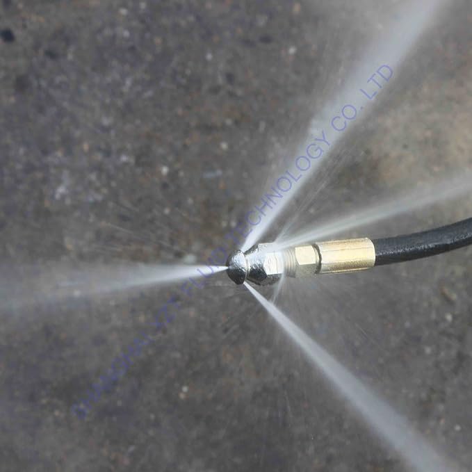 XZT-7Pack 4000psi Sewer Jetter Nozzle Kit,Rotating Button Nose,Pressure Washer Drain Jetter Hose Nozzle