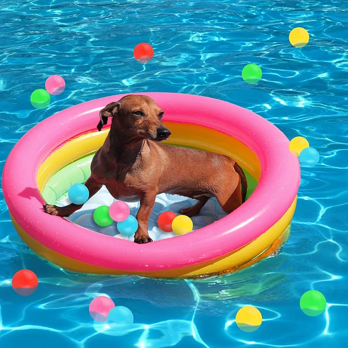 Honoson Inflatable Kiddie Pool Baby Pool with 50 Pcs Balls, Inflatable Swimming Pools Blow up for Beach Water Play Backyard Summer Indoor and Outdoor Party Supplies(47.2 Inch)