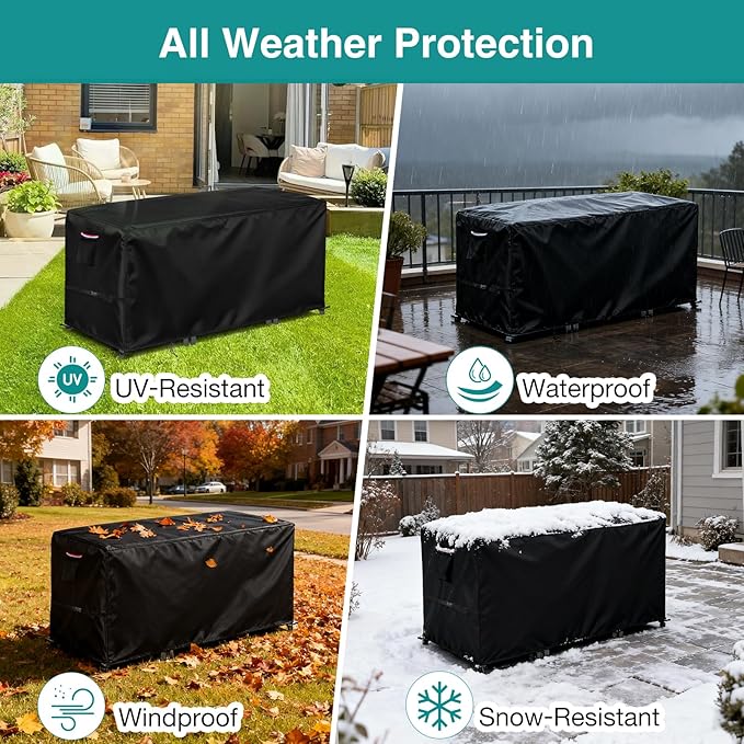 TheElves Bar Cover 41", Outdoor Bar Height Table Covers Waterproof, Heavy Duty Cover for Patio Dining Set, Bar Stools, High Top Table and Wicker Furniture - 41"L x 20"W x 38"H