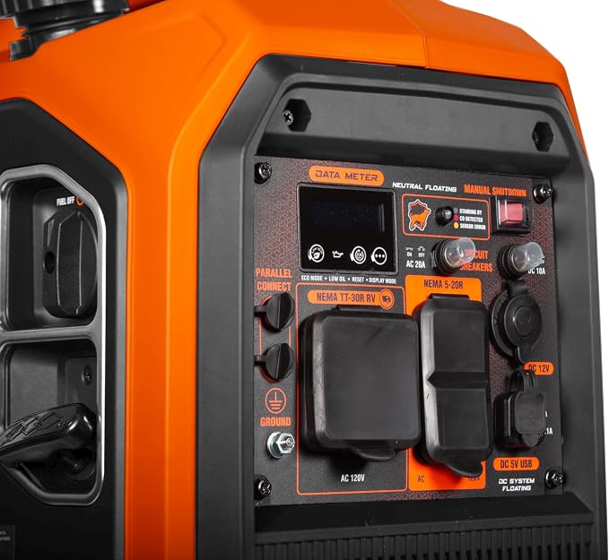 WEN 4500-Watt Inverter Generator, RV-Ready, Quiet, Portable, and Lightweight with Fuel Shut Off and CO Watchdog (56432iX), Fuel Type Gasoline