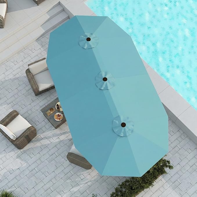 15FT Large Patio Umbrella with Base Included