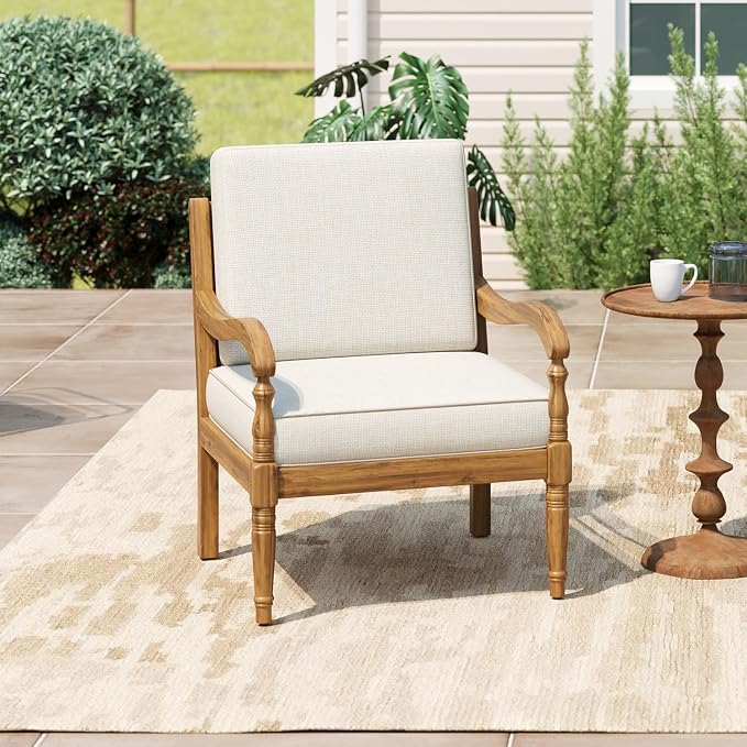 Patio Furniture Set of 2, Outdoor Sectional Furniture with, All-Weather Patio Conversation Set for Backyard, Garden and Poolside, Beige(Series F)