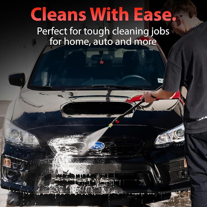 Adam's Polishes Compact Pressure Washer Upgrade Kit - Powerful, Lightweight, Portable Electric Pressure Washer Sprayer | Max 1500 PSI, 1.2 GPM | for Car Home Auto Patio RV Motorcycle & Garage