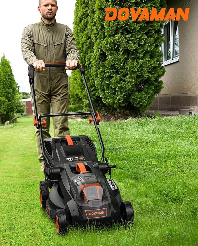 40V 19" Cordless Lawn Mower, Brushless Push Lawn Mower w/ 13.2Gal Bag, 98% Grass Collection, 3-Step Quicker Foldable, 6-Position Height Adjustment Meets Various Cutting Needs
