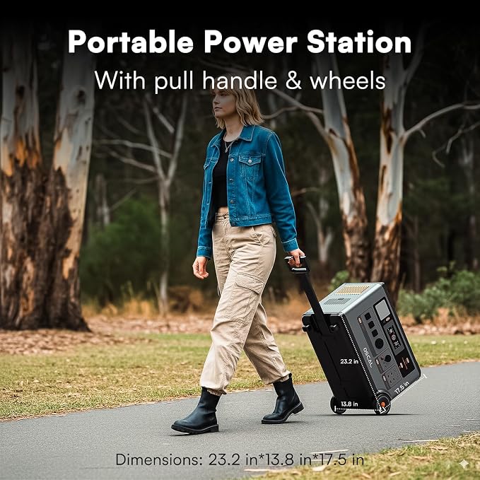 OSCAL Portable Power Station 3600Wh PowerMax 3600 SE With 400W Solar Panel, 3600W (Surge 7200W) Output, LiFePO4 Solar Generator for Home Use, Power Outage, Camping, RV, Emergencies