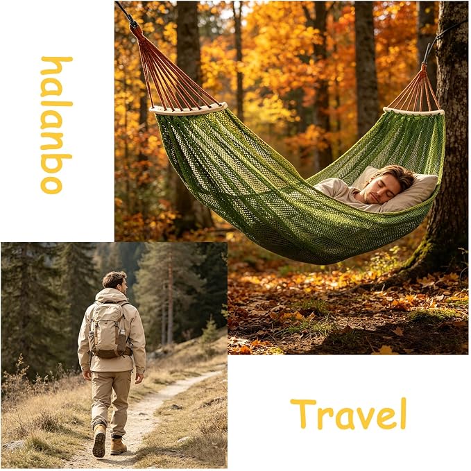 Hammock Without Stand, Purple | Camping Hammocks for Outside, Travel Portable Lightweight, With Tree Straps & Storage Bag