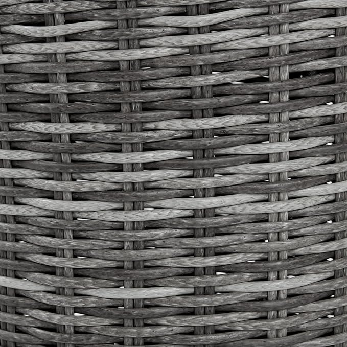 Elle Decor Vallauris Patio Outdoor Furniture Collection, Premium All Weather Wicker, Storage Sectional, Gray