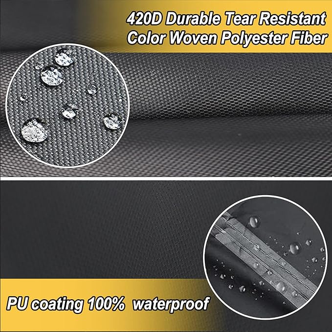 SIHAIAN Patio Lounge Chair Cover Waterproof Outdoor Chaise Lounge Covers UV Resistant Special Fixed Design 86Lx32Wx35H Black 2Pack Patio Furniture Covers