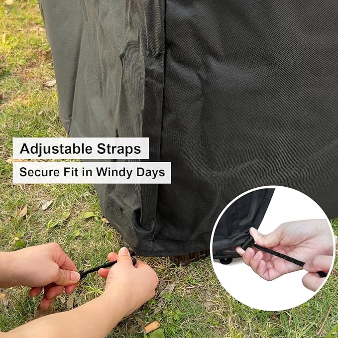 Skypatio Patio Chair Cover Waterproof, Outdoor Furniture Storage Cover for All Weather Protection (Black)