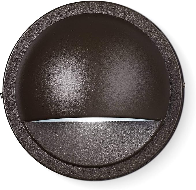 Kichler Half Moon 4" 3000K LED Deck and Step Light in Textured Architectural Bronze Finish, 15764AZT30R