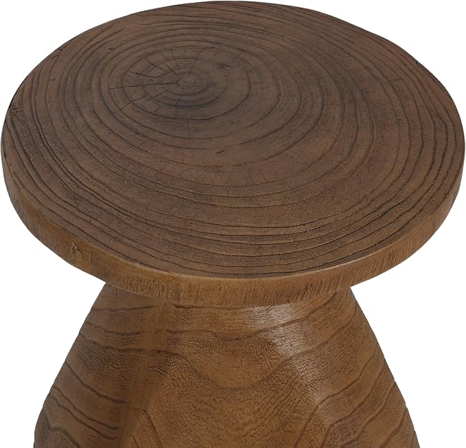 Patio Side Table, Square, Natural Wood Grain